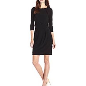 Lark & Ro Three-Quarter Sleeve Dress in Black XS